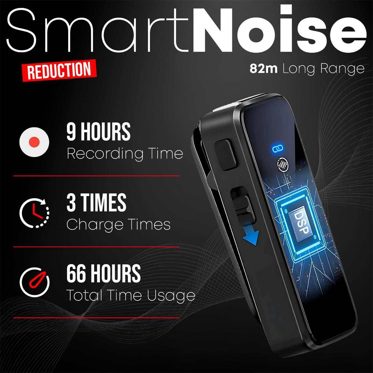 Wireless Lavalier Microphone MicroGlide with advanced 2.4G transmission and 9-hour audio performance.
